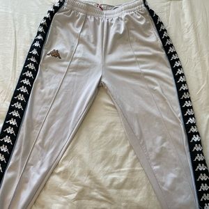 Authentic Kappa 222 Banda Astoriazz Alternating Trackpants - White Black Medium